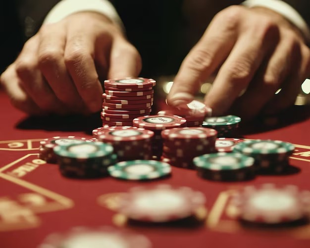 Live dealer blackjack table with professional dealer